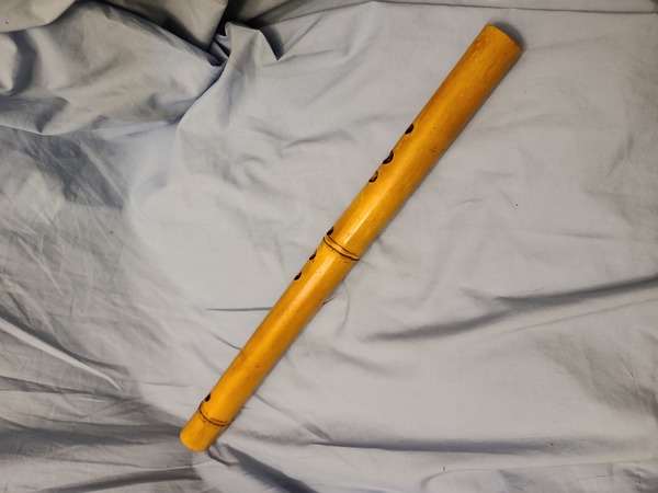 Bamboo flute with six holes