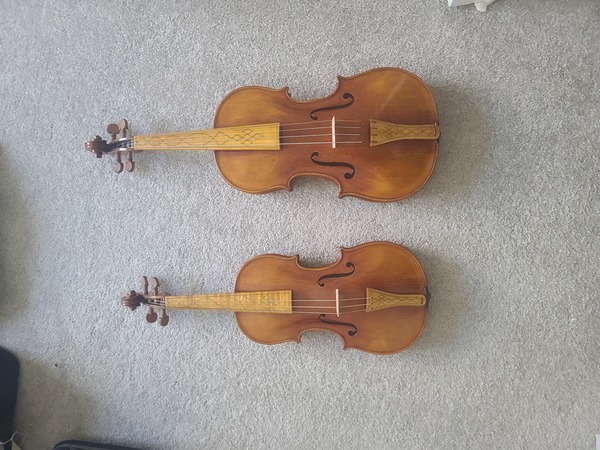 Baroque violin and baroque viola