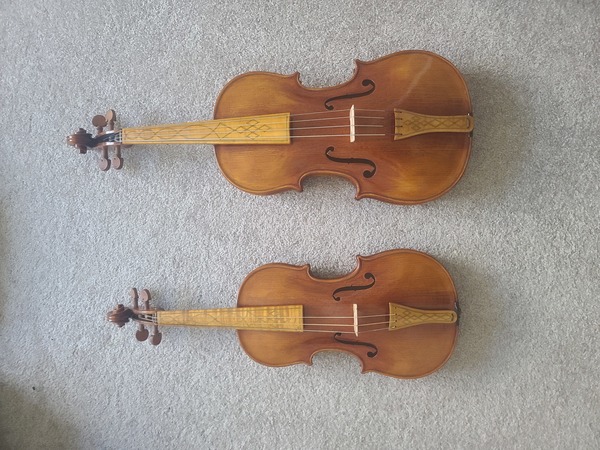 Baroque violin and baroque viola