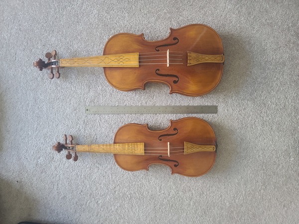 Baroque violin and baroque viola