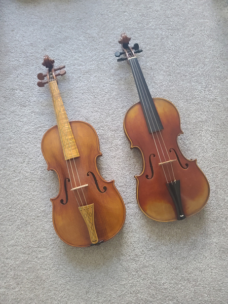 two baroque violins