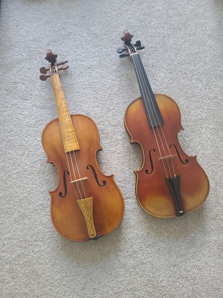 two baroque violins