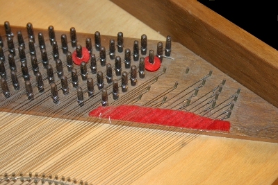 Clavichord tuning pins and hitch pins