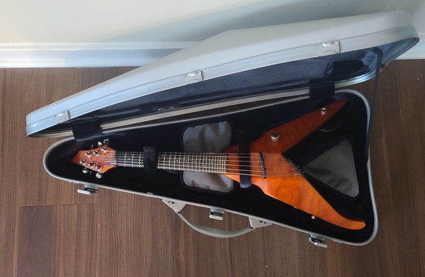 6 stringed fretted viper electric violin in BAM case