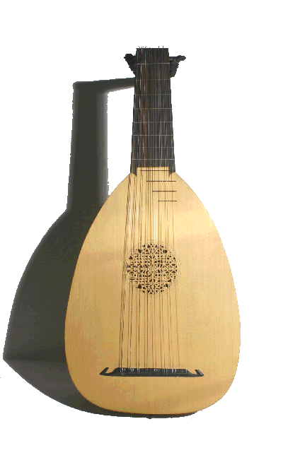 eight course lute by Richard Fletcher after Hieber